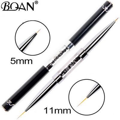 BQAN varavīksnes dubultgalvas kristāla rokturis, zīmēšanas otas uzlikas, otu krāsošanas pildspalva, gēla laka, kristāla nagu mākslas manikīra instrumenti