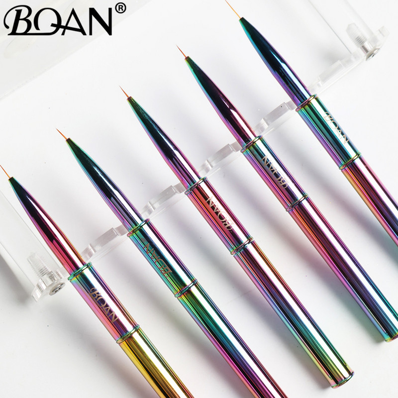 BQAN varavīksnes dubultgalvas kristāla rokturis, zīmēšanas otas uzlikas, otu krāsošanas pildspalva, gēla laka, kristāla nagu mākslas manikīra instrumenti