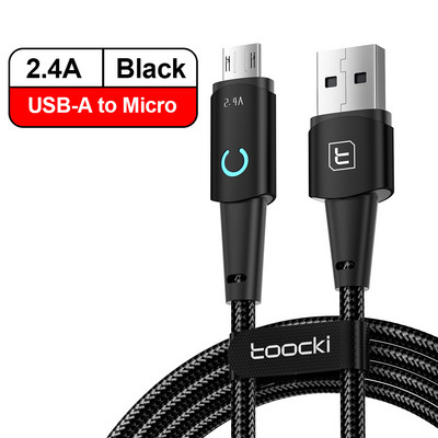 Καλώδιο δεδομένων Toocki 6A USB Type C για iPhone 14 Samsung Xiaomi OPPO Led Fast Charging Charger USB Micro Type C Καλώδιο γρήγορης φόρτισης