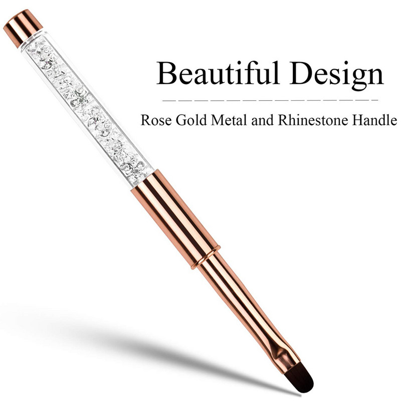 BQAN Rose Gold UV gēla nagu otu laineris krāsošanas pildspalva akrila zīmēšanas otiņa nagiem gradients Rhinestone rokturis nagu mākslas rīks