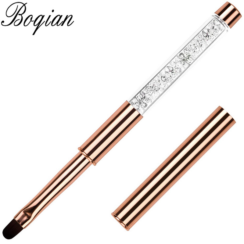 BQAN Rose Gold UV gēla nagu otu laineris krāsošanas pildspalva akrila zīmēšanas otiņa nagiem gradients Rhinestone rokturis nagu mākslas rīks