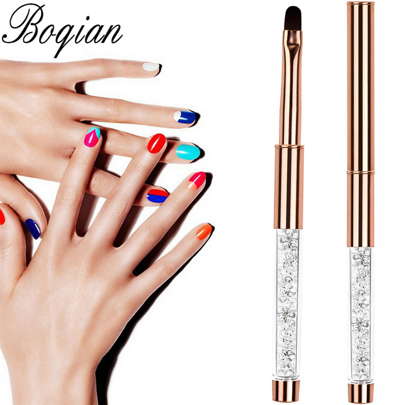 BQAN Rose Gold UV gēla nagu otu laineris krāsošanas pildspalva akrila zīmēšanas otiņa nagiem gradients Rhinestone rokturis nagu mākslas rīks