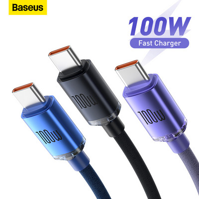 Baseuse USB C-tüüpi C-tüüpi USB-kaabel Samsung Xiaomi 100W PD-kiirlaadimiseks MacBook Pro kiirlaadimise 4.0 USB-kiirlaadimise juhe jaoks