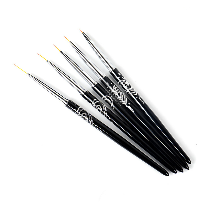 BQAN 5mm/7mm/9mm/11mm/13mm Nail Art Kist Nail Liner Line Olovke Gel Polish Slikanje Crtanje Nail Art Kistovi Tanka kosa