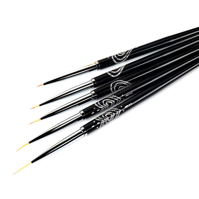 BQAN 5mm/7mm/9mm/11mm/13mm Nail Art Kist Nail Liner Line Olovke Gel Polish Slikanje Crtanje Nail Art Kistovi Tanka kosa