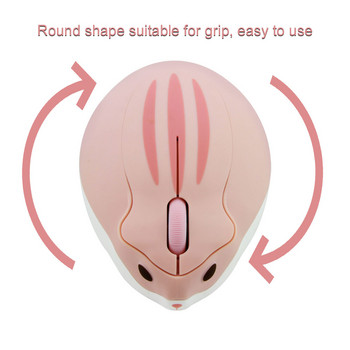 Оптична безжична компютърна мишка Сладка анимационна анимационна форма на хамстер USB Mause Мини малки ергономични розови мишки за момиче, дете, подарък Играчка
