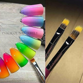 Ombre Effect Nail Art Kist Gradijent Crtanje Slikanje Nokti Kist Drvena Drška Ombre Nails Alat za Manikuru