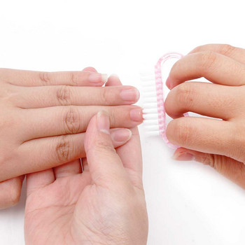 Почистваща четка за нокти Nail Art UV Gel Remove Manicure Pedicure Tool Пластмасова грижа за пръстите Прах Чиста дръжка Измиване на грим за жени