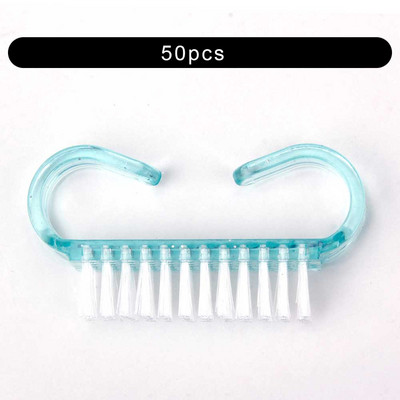 Tīrīšanas nagu birste Nail Art UV želeja noņemšana manikīrs pedikīrs instruments Plastmasas pirkstu kopšanas putekļi Clean rokturi grima mazgāšana sievietēm