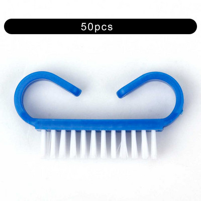 Tīrīšanas nagu birste Nail Art UV želeja noņemšana manikīrs pedikīrs instruments Plastmasas pirkstu kopšanas putekļi Clean rokturi grima mazgāšana sievietēm