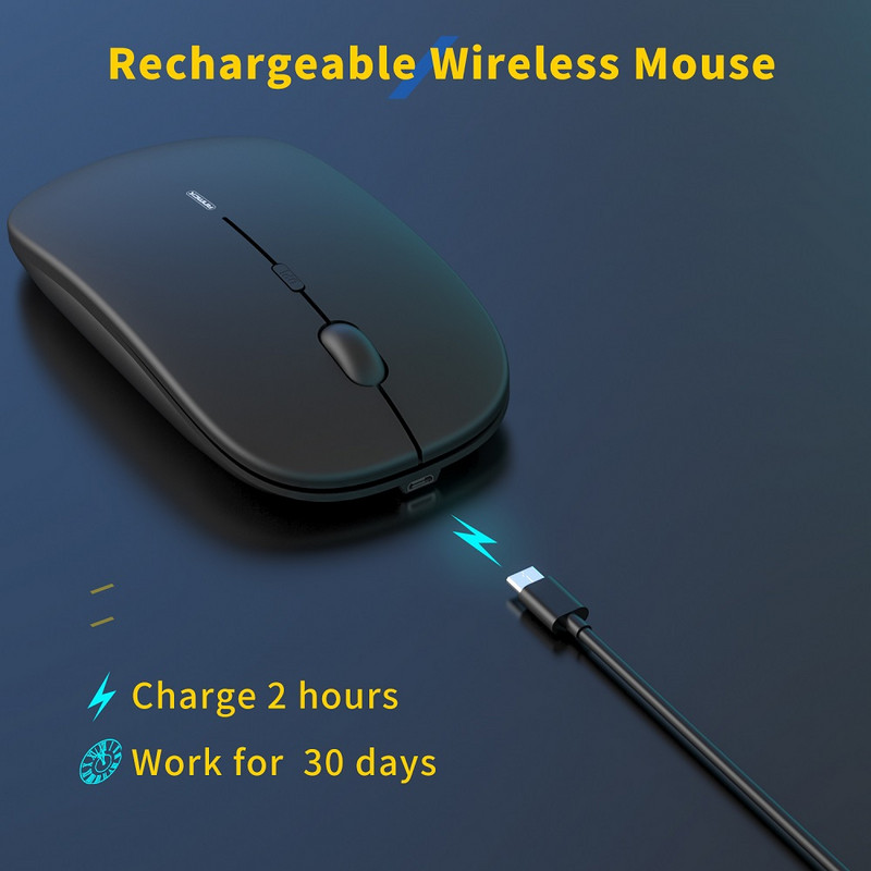 Anmck Bluetooth vezeték nélküli csendes egér számítógéphez újratölthető Mini Magic bluetooth USB vezeték nélküli egér laptophoz Xiaomi