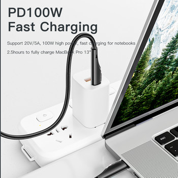 Essager PD100W 60W USB C към USB Type C Кабел Кабел за бързо зареждане Кабел за Xiaomi POCOX3 MacBook iPad Samsung Huawei Телефон Зареждане