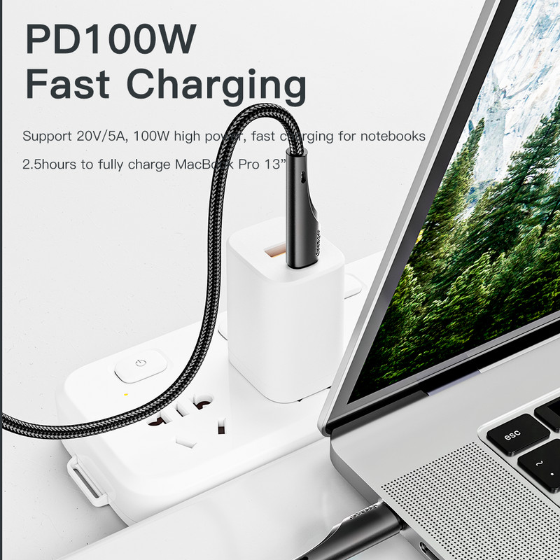 Essager PD100W 60W USB C σε καλώδιο καλώδιο USB τύπου C Καλώδιο γρήγορου φορτιστή για Xiaomi POCOX3 MacBook iPad Samsung Huawei Φόρτιση τηλεφώνου