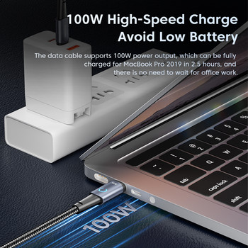 Toocki USB кабел PD 100W Type C към Type C Кабел за бързо зарядно устройство Кабел за Xiaomi POCO Samsung MacBook iPad 6A USB C към USB C cabo