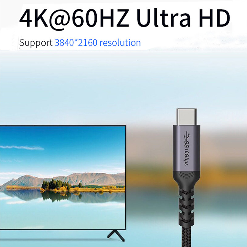 Καλώδιο URVNS USB C σε Type C 100W 5A PD USB3.1 Καλώδιο 2 Γρήγορο USB-C για MacBook Pro Xiaomi Samsung S21 Note20 PD3.0 QC 4.0