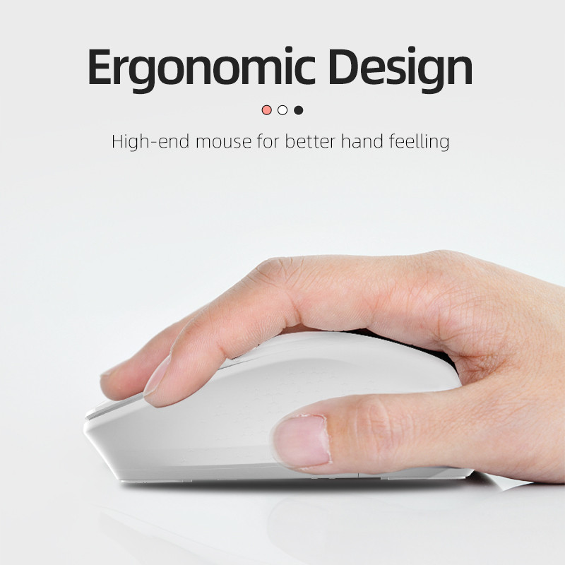 Machenike CM310 Bežični miš Tihi gumbi Ergonomski miševi za isključivanje zvuka Računalni miš 1600 DPI Optički 2.4G prijamnik Tanak miš