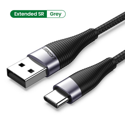 Ugreen USB Type-C kábel 3A rýchla nabíjačka USB-C dátový kábel pre Xiaomi Redmi Note 7 Samsung mobilný telefón Type-C nabíjací kábel USB