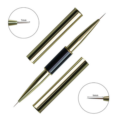 Dual End Nail Art Stripes Lines Liner DIY Festőecset Folyékony Púder Akril UV GEL Extension Builder Francia rajztoll