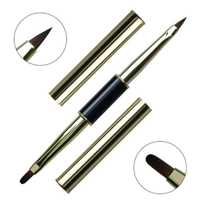 Dual End Nail Art Stripes Lines Liner DIY Festőecset Folyékony Púder Akril UV GEL Extension Builder Francia rajztoll