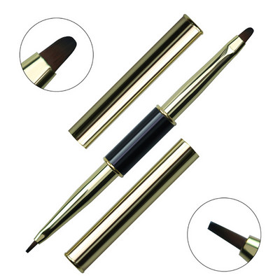 Dual End Nail Art Stripes Lines Liner DIY Festőecset Folyékony Púder Akril UV GEL Extension Builder Francia rajztoll
