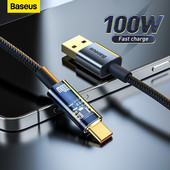 Καλώδιο USB Type C Baseus 100W για Huawei P40 Pro Mate 30 Καλώδιο αυτόματης απενεργοποίησης 100W γρήγορης φόρτισης για Samsung S21 ultra S20