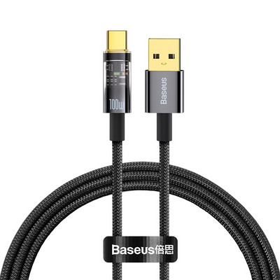 Καλώδιο USB Type C Baseus 100W για Huawei P40 Pro Mate 30 Καλώδιο αυτόματης απενεργοποίησης 100W γρήγορης φόρτισης για Samsung S21 ultra S20