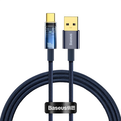 Καλώδιο USB Type C Baseus 100W για Huawei P40 Pro Mate 30 Καλώδιο αυτόματης απενεργοποίησης 100W γρήγορης φόρτισης για Samsung S21 ultra S20