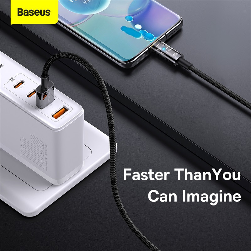 Καλώδιο USB Type C Baseus 100W για Huawei P40 Pro Mate 30 Καλώδιο αυτόματης απενεργοποίησης 100W γρήγορης φόρτισης για Samsung S21 ultra S20