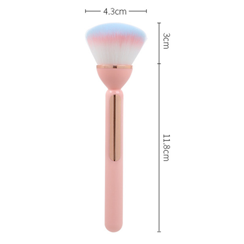 Nail Art porkefe műanyag nyél UV gél hosszabbító köröm por eltávolítása Clean Tool Liner manikűr szépség pirosító púder nylon kefe