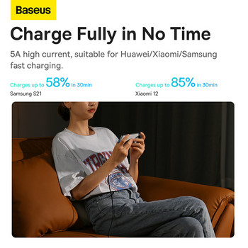 Baseus USB Type C 100W PD Quick Charging 90 Degree Elbow Cable C to C QC4.0 5A Fast Charger Gaming кабел за Samsung S20 Macbook