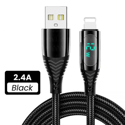 LED zaslon USB kabel za iPhone 14 13 12 11 Pro Xs Max XR 8 7 Punjač za brzo punjenje Podatkovni kabel mobilnog telefona za iPad Žičani kabel