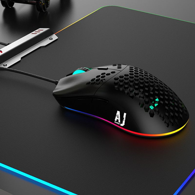 AJ390/AJ39 Mouse ușor cu fir Mouse de gaming cu gol Mouse 6 DPI reglabil 7 taste pentru sisteme Windows 2000/XP/Vista/7/8/10