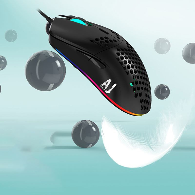 AJ390/AJ39 Mouse ușor cu fir Mouse de gaming cu gol Mouse 6 DPI reglabil 7 taste pentru sisteme Windows 2000/XP/Vista/7/8/10