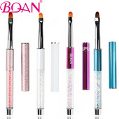 BQAN 2#4#6#8#10# Nail Art Brush UV gél lakk ecset festő ecset kék strassz fogantyú körömrajz ecset barkács manikűr eszköz