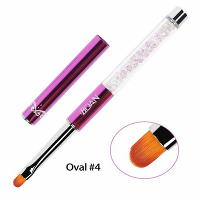 BQAN 2#4#6#8#10# Nail Art Brush UV gél lakk ecset festő ecset kék strassz fogantyú körömrajz ecset barkács manikűr eszköz