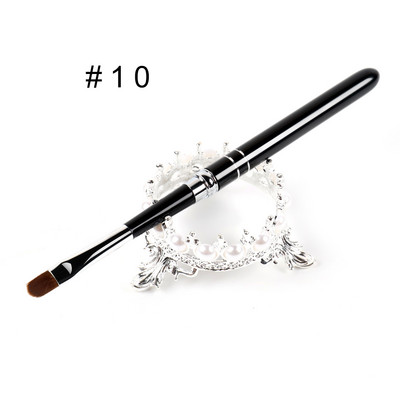 BQAN 2#4#6#8#10# Nail Art Brush UV gél lakk ecset festő ecset kék strassz fogantyú körömrajz ecset barkács manikűr eszköz