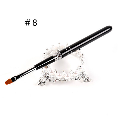 BQAN 2#4#6#8#10# Nail Art Brush UV gél lakk ecset festő ecset kék strassz fogantyú körömrajz ecset barkács manikűr eszköz