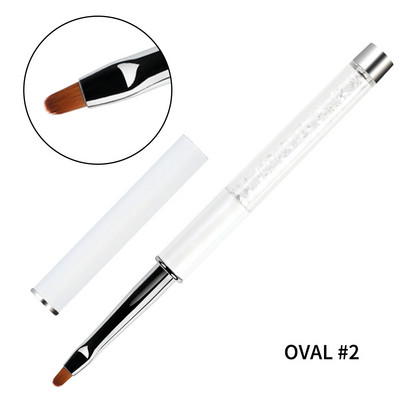 BQAN 2#4#6#8#10# Nail Art Brush UV gél lakk ecset festő ecset kék strassz fogantyú körömrajz ecset barkács manikűr eszköz