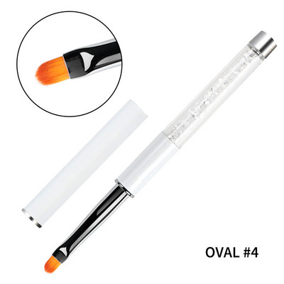 BQAN 2#4#6#8#10# Nail Art Brush UV gél lakk ecset festő ecset kék strassz fogantyú körömrajz ecset barkács manikűr eszköz
