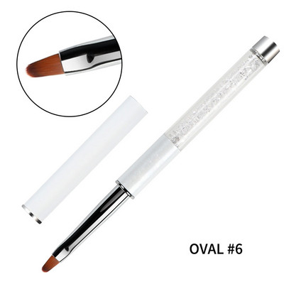 BQAN 2#4#6#8#10# Nail Art Brush UV gél lakk ecset festő ecset kék strassz fogantyú körömrajz ecset barkács manikűr eszköz