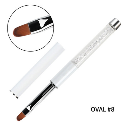 BQAN 2#4#6#8#10# Nail Art Brush UV gél lakk ecset festő ecset kék strassz fogantyú körömrajz ecset barkács manikűr eszköz