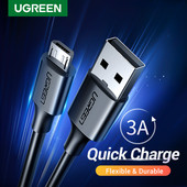 UGREEN Micro USB kábel 3A gyorstöltő USB töltőkábel Mobiltelefon töltőkábel Xiamo Huawei HTC Android USB vezetékhez
