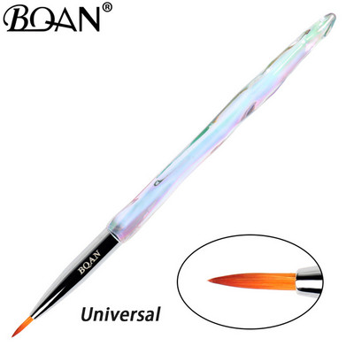BQAN 1db Rainbow körömkefe körömdíszítő ecset vonalfestő ecsetek kristály akril vékony bélés rajztoll manikűr eszközök UV gél