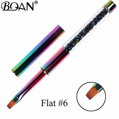 BQAN 1db Rainbow körömkefe körömdíszítő ecset vonalfestő ecsetek kristály akril vékony bélés rajztoll manikűr eszközök UV gél