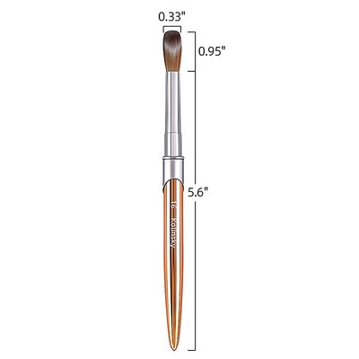 100% Kolinsky akrilna četkica za nokte Ovalna naborana zlatna ručka profesionalne salonske kvalitete za akrilni puder veličina 2-18#