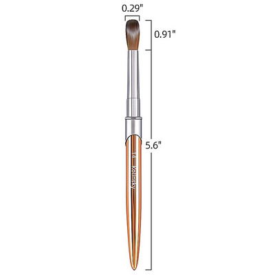 100% Kolinsky akrilna četkica za nokte Ovalna naborana zlatna ručka profesionalne salonske kvalitete za akrilni puder veličina 2-18#