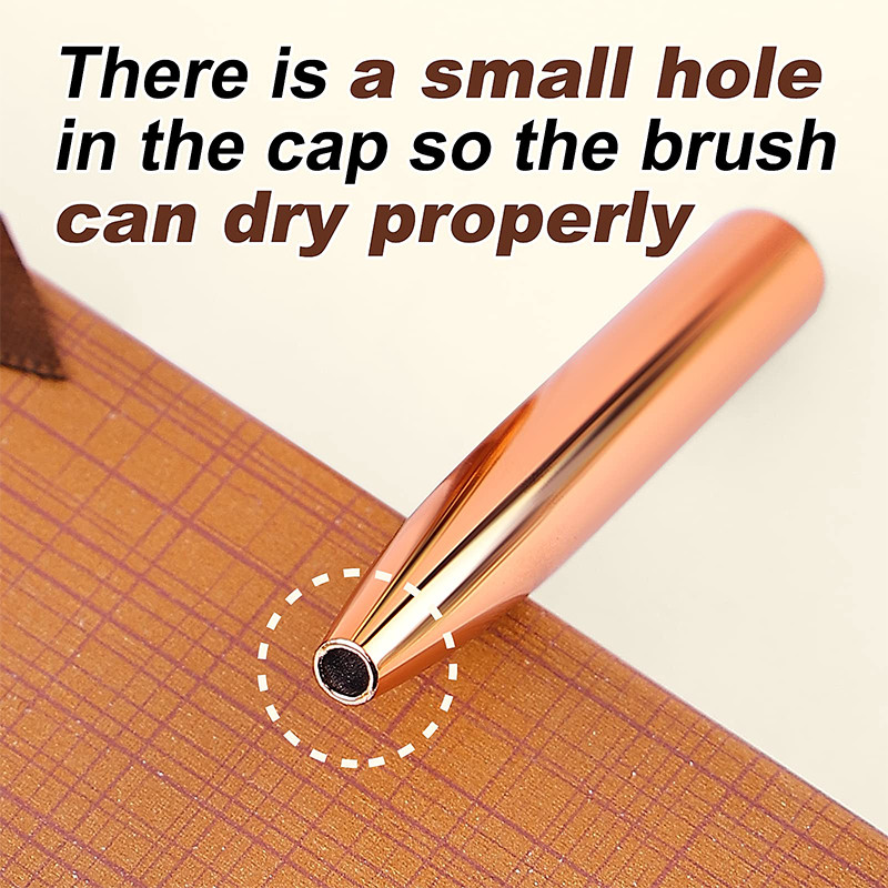 100% Kolinsky akrilna četkica za nokte Ovalna naborana zlatna ručka profesionalne salonske kvalitete za akrilni puder veličina 2-18#