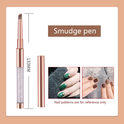Hot Sale Rose Gold akril gél ecset UV gél rajzecsetek sapkával strasszos fém nyéllel szalon barkács manikűr eszközök