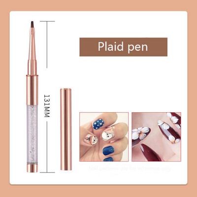 Hot Sale Rose Gold akril gél ecset UV gél rajzecsetek sapkával strasszos fém nyéllel szalon barkács manikűr eszközök