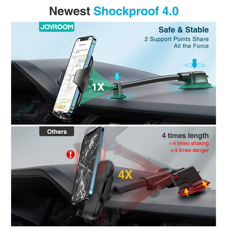 Držač za automobilski telefon za montažu na kontrolnu ploču Vakumski držač za prozor za kontrolnu ploču automobila sa super ljepljivom gel podlogom Držač za mobilni telefon u kamionu